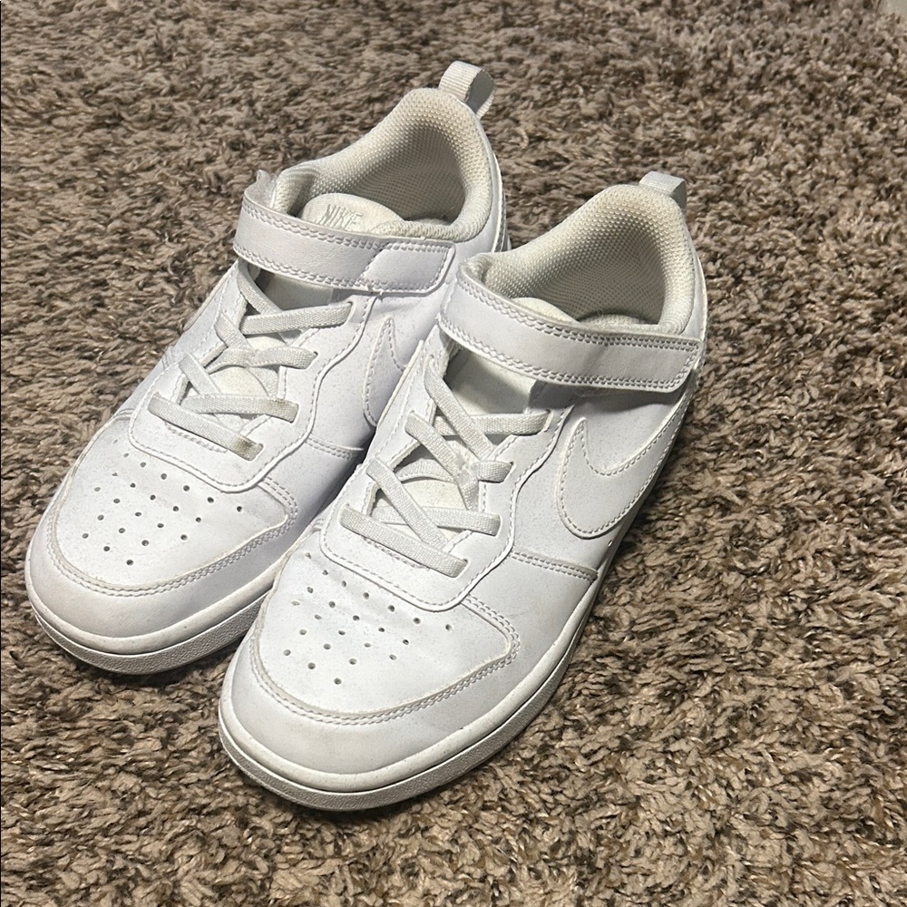 Nike Kids White Velcro & Lace Low-Top Sneakers